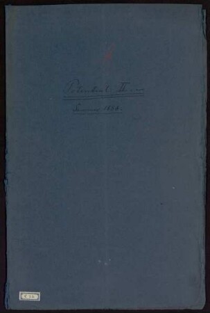 Potential II. [Vorlesungsmanuskript], Göttingen, 28.4.1888 - 7.8.1888