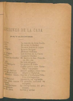 Ediciones de la casa : Payadores