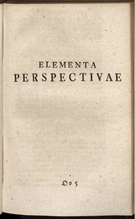 Elementa Perspectivae.