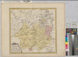 Paderborn (Fürstbistum) Corvey (Fürstabtei) Territorialkarte Episcopatus Paderborn nec non abbatiae Corvei territorium seculare 1757 2 dt. Meilen = 7,2 cm 42 x 43,5 farb. Kupferstich: Homanns Erben, Nürnberg Johann Gigas
