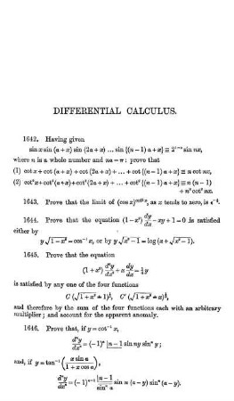 Differential Calculus.