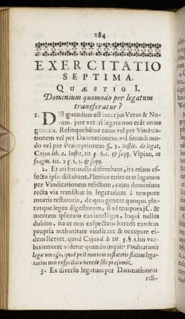 Exercitatio Septima.