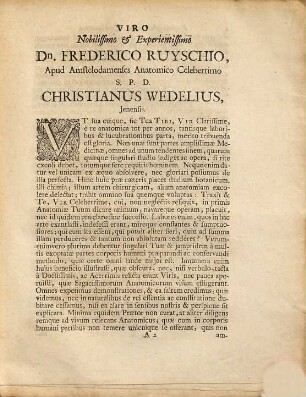 Epistola problematica ... : ad virum clarissimum Fredericum Ruyschium, M.D. anatomiae et botanices professorem. 13, De Oculorum Tunicis