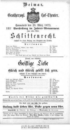 Geistige Liebe oder: Gleich und Gleich gesellt sich gern