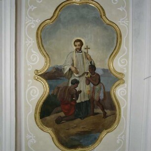 Der heilige Franz Xaver tauft zwei Inder