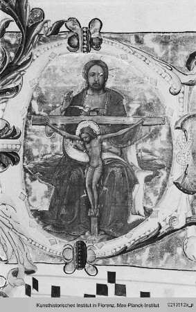 Antiphonar : Historisierte Initiale C: Gnadenstuhl