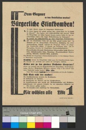 Flugblatt der SPD zur Landtagswahl und Reichstagswahl am 14. September 1930