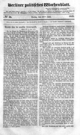 No 26, 27. Juni 1835