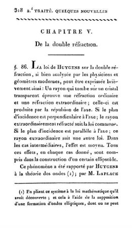 Chapitre V. De la double réfraction.