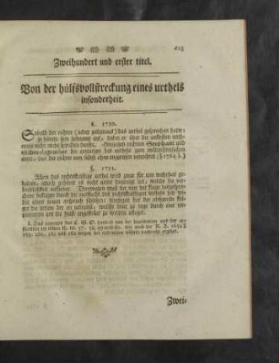 Zweihundert und erster - Zweihundert und zehnter titel.