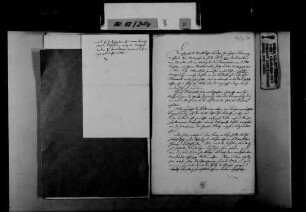Schreiben von Rudolf von Freydorf, Karlsruhe, an N.N.: Stellungnahme Otto von Bismarcks zu den Friedensbedingungen mit Frankreich [Abschrift]