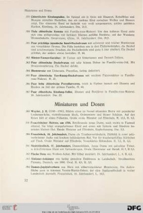 Miniaturen und Dosen (Nr. 388-395)