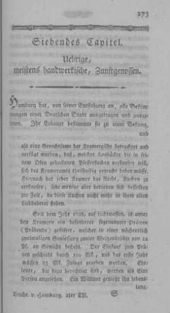 Siebendes Capitel. Uebrige, meistens handwerkliche, Zunftgenossen.