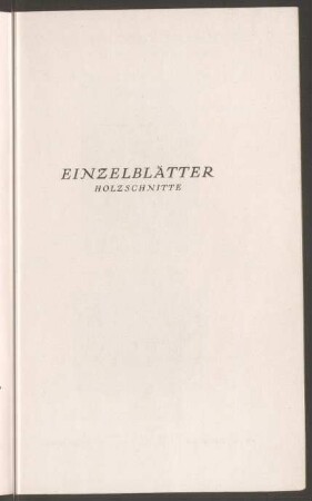 Einzelblätter / Holzschnitte