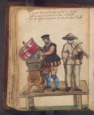 Wolf Fürleger, 1584-12-12: Gedicht (ital., 3 Verse), Sentenz (ital.), Widm. (dt.)