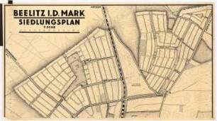 Bebauungsplan der Stadterweiterung Beelitz: Lageplan westlicher und nördlicher Teil 1:2500