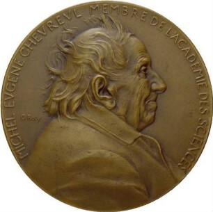 Medaille auf Michel Eugene Chevreul