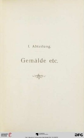 Gemälde (Nr. 1-159)