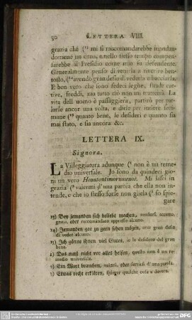 Lettera IX. Signora