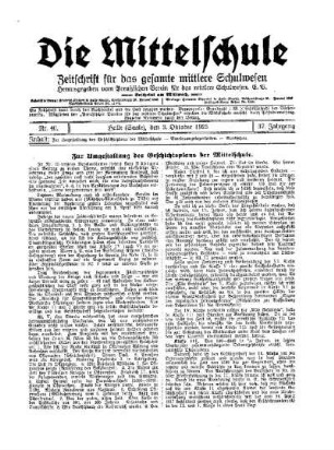 Zur Umgestaltung des Geschichtsplans der Mittelschule