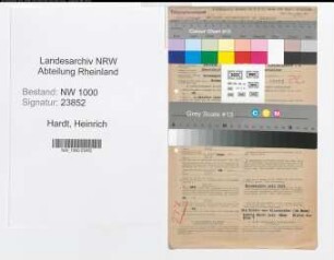 Entnazifizierung Heinrich Hardt, geb. 06.09.1903 (Postangest.)