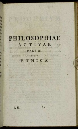 Pars III. Seu Ethica