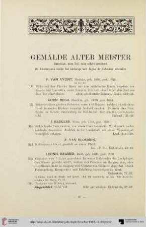 Gemälde alter Meister (Nr. 321-400)