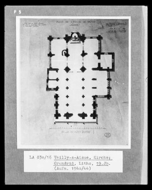 Vailly-sur-Aisne: Grundriss einer Kirche