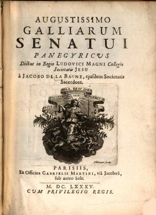 Augustissimo Galliarum senatui Panegyricus