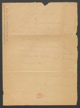 Eigenhändige Widmung an Ferruccio Busoni : 24.12.1916