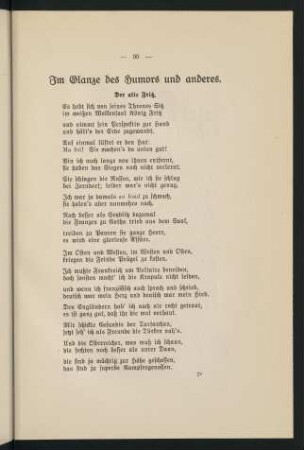 99-104, Im Glanze des Humors und anderes