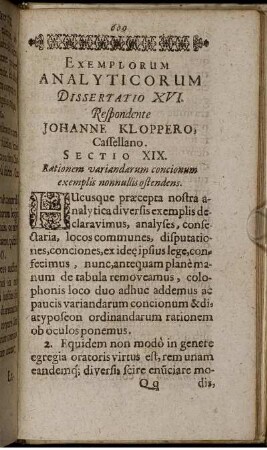 Dissertatio XVI. Sectio XIX. Rationem variandarum concionum exemplis nonnullis ostendens.