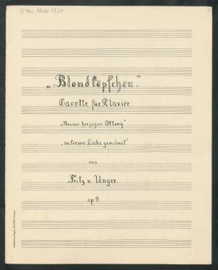 Blondköpfchen; pf; E-Dur; op.9