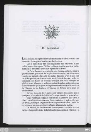 27. Législation