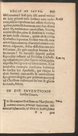 In Die Inventionis sanctae Crucis.