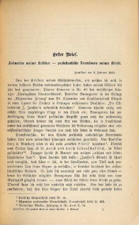 Ein zweites Wort an meine Kritiker : Nebst Ergänzungen u. Erläuterungen zu d. 3 ersten Bden. meiner Geschichte d. dt. Volkes