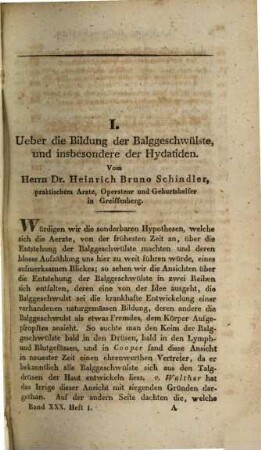 Journal der Chirurgie und Augenheilkunde. 30. 1840