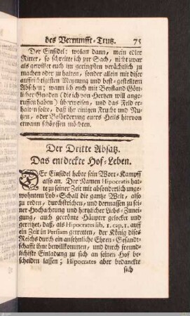 Der Dritte Absatz. Das entdeckte Hof-Leben.