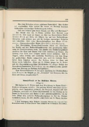 Abwehrkämpfe an der Westlichen Morava.