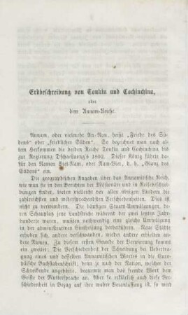 Erdbeschreibung von Tonkin und Cochinchina