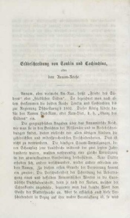 Erdbeschreibung von Tonkin und Cochinchina