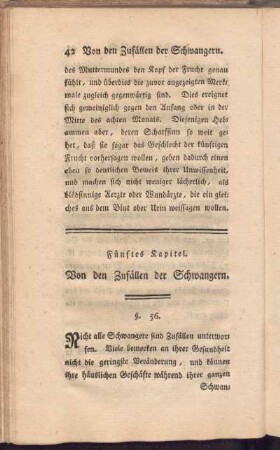 Füntes Kapitel. Von den Zufällen der Schwangeren