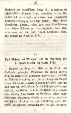 9. Das Gefecht bei Nauheim und die Erhebung des hessischen Volkes im Jahre 1792.
