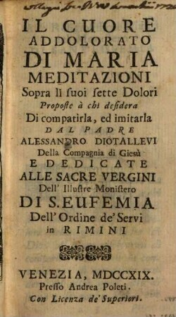 Il cuore addolorato di Maria