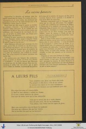 La cuisine futuriste.