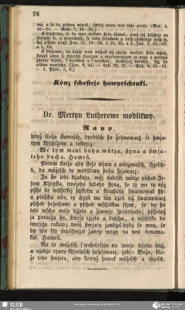 Dr. Mertyn Lutherow modlitwy