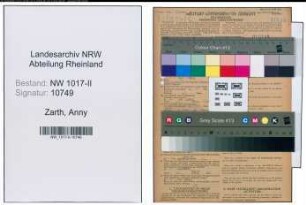 Entnazifizierung Anny Zarth , geb. 01.04.1909 (Angestellte)