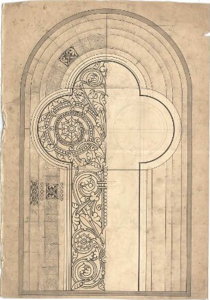 Gmelin, Leopold; Sammlung Gmelin: Handzeichnungen - Folio 4 - Ornament (Teilansicht)