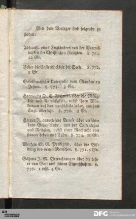Beim Verleger erschienene Werke.