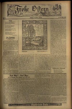 Zweite Ausgabe vom Samstag, den 27. März 1937.